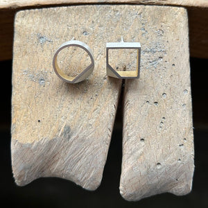 Pair of Silver Brooches with Gold Vermeil