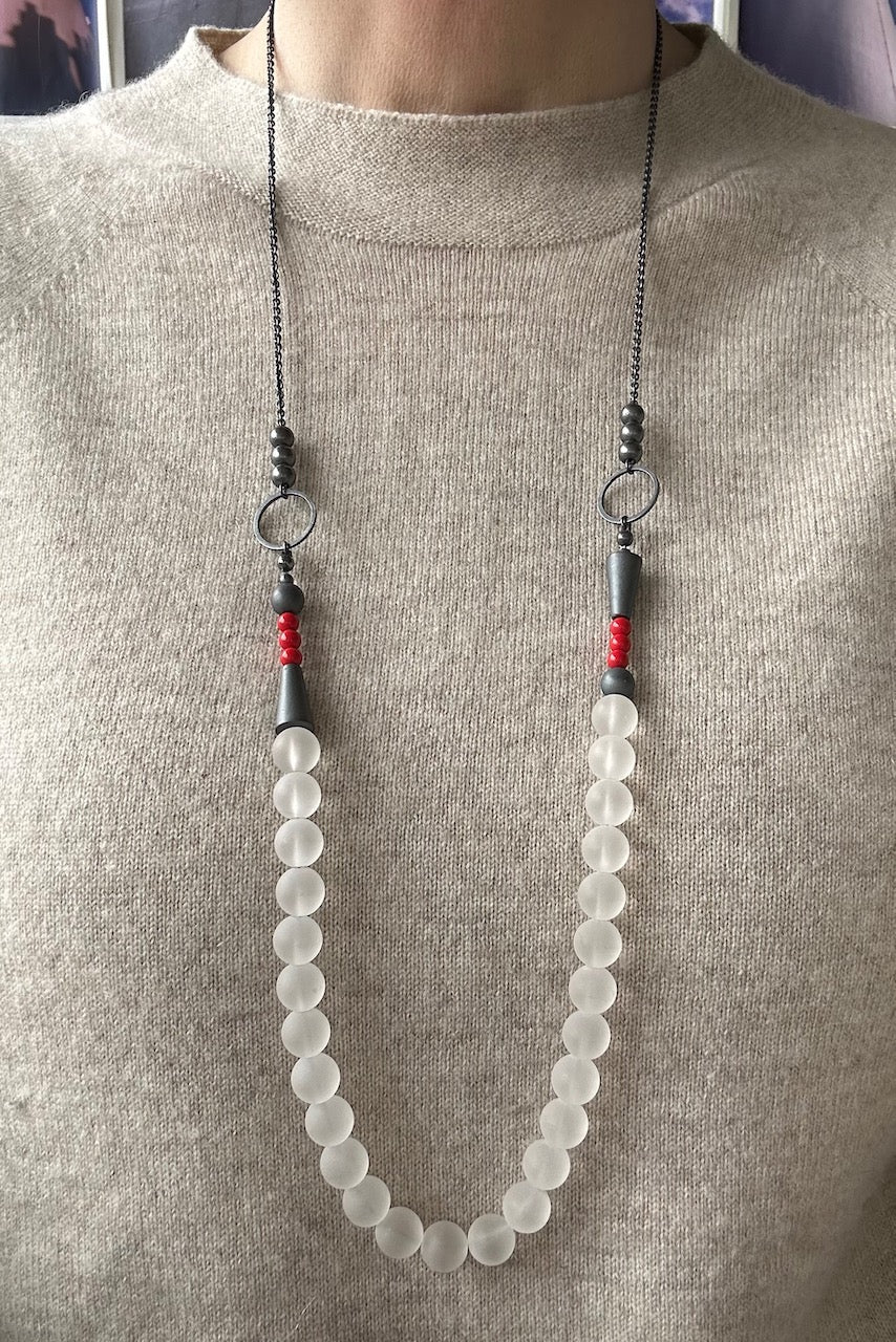 Bold Beaded Crystal Necklace