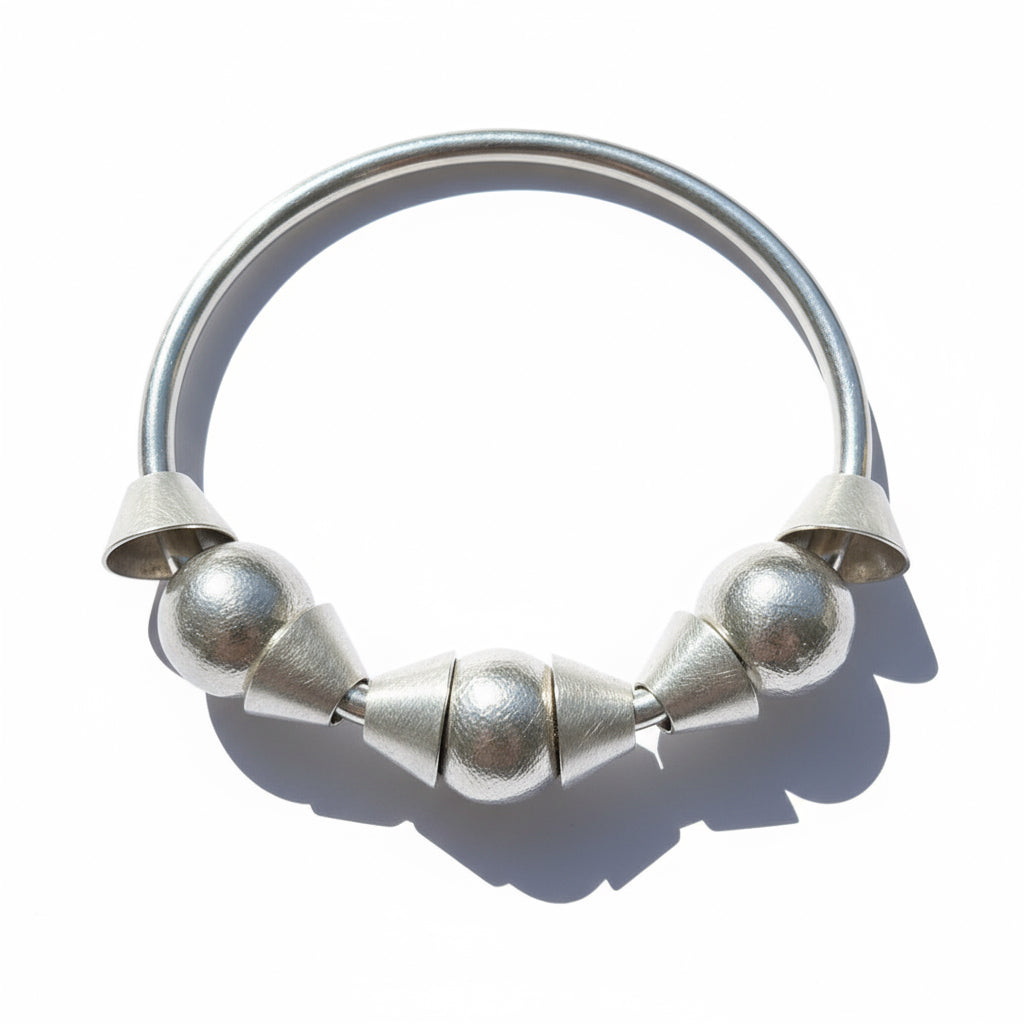 Large Cone & Sphere Bangle
