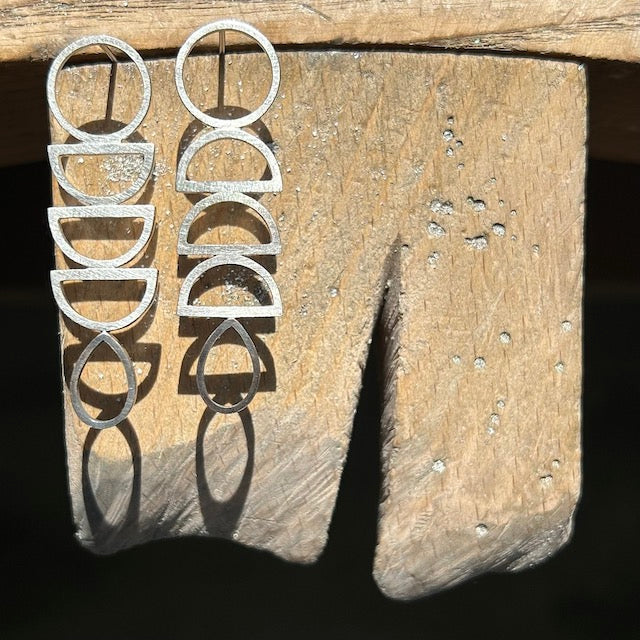 Slim Calyx Asymmetric Earrings NYC
