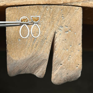 Totem Earrings with Citrines