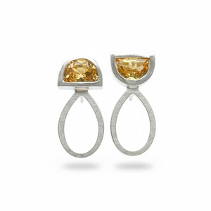 Totem Earrings with Citrines