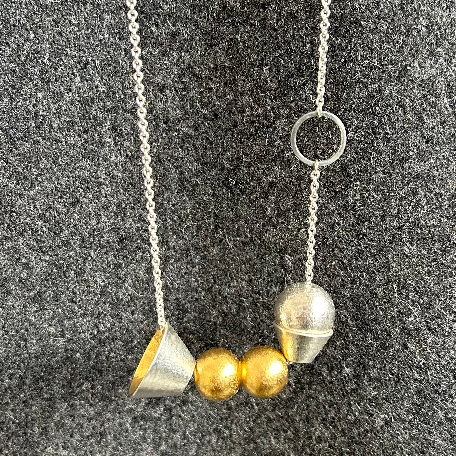 Silver Handmade Beaded Necklace (just in)