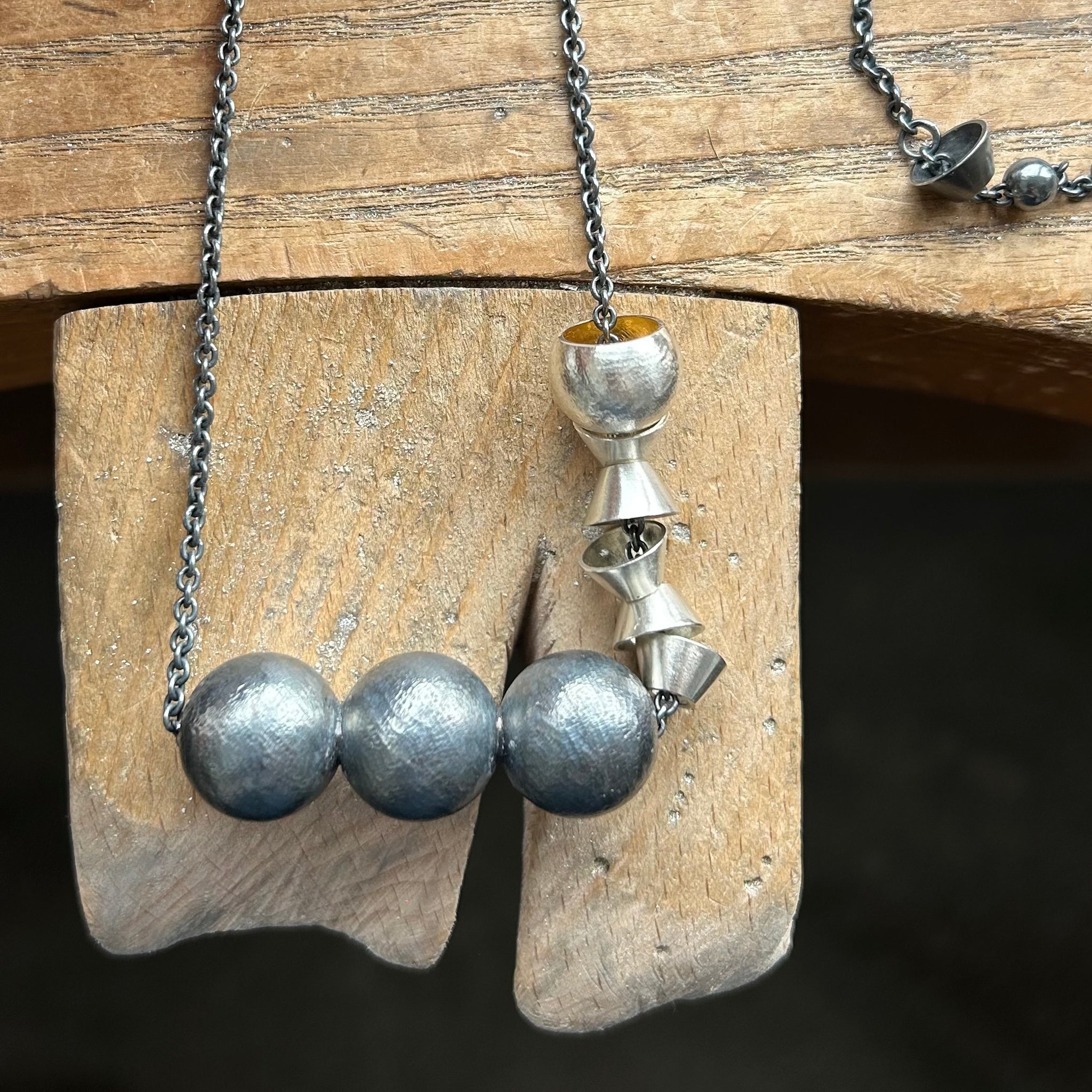 Silver Handmade Beaded Necklace