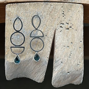 Totem Earrings with London Blue Topaz