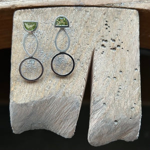 Totem Earrings with Peridot
