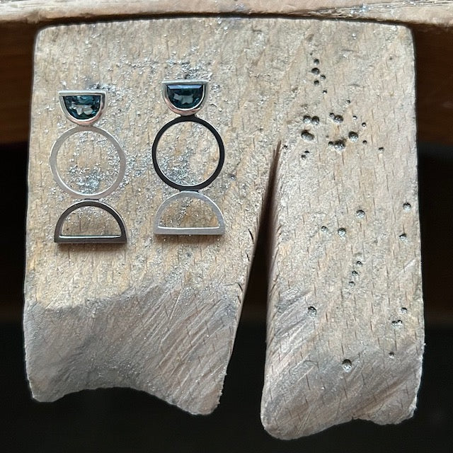 Totem Earrings with London Blue Topaz