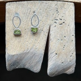 Totem Earrings with Peridot