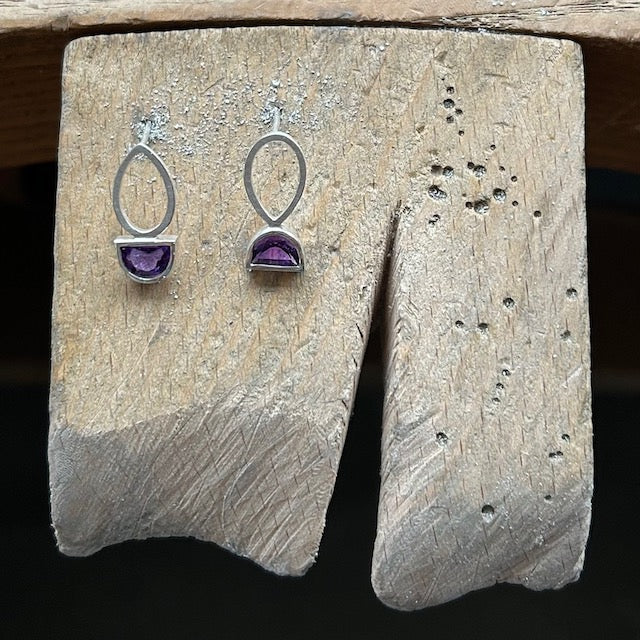 Totem Earrings with Amethyst