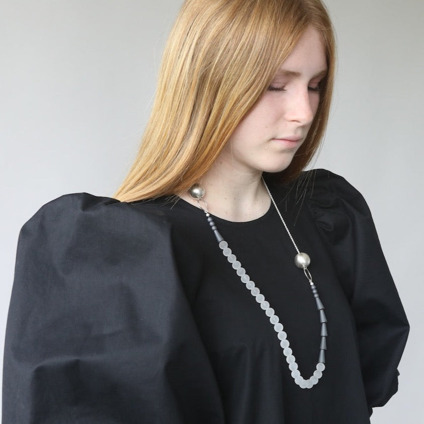 Rock Crystal Long Beaded Necklace NYC