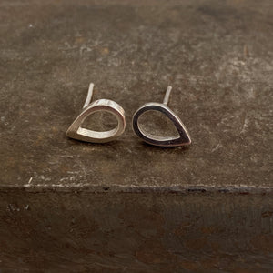 Hollow Pear Studs