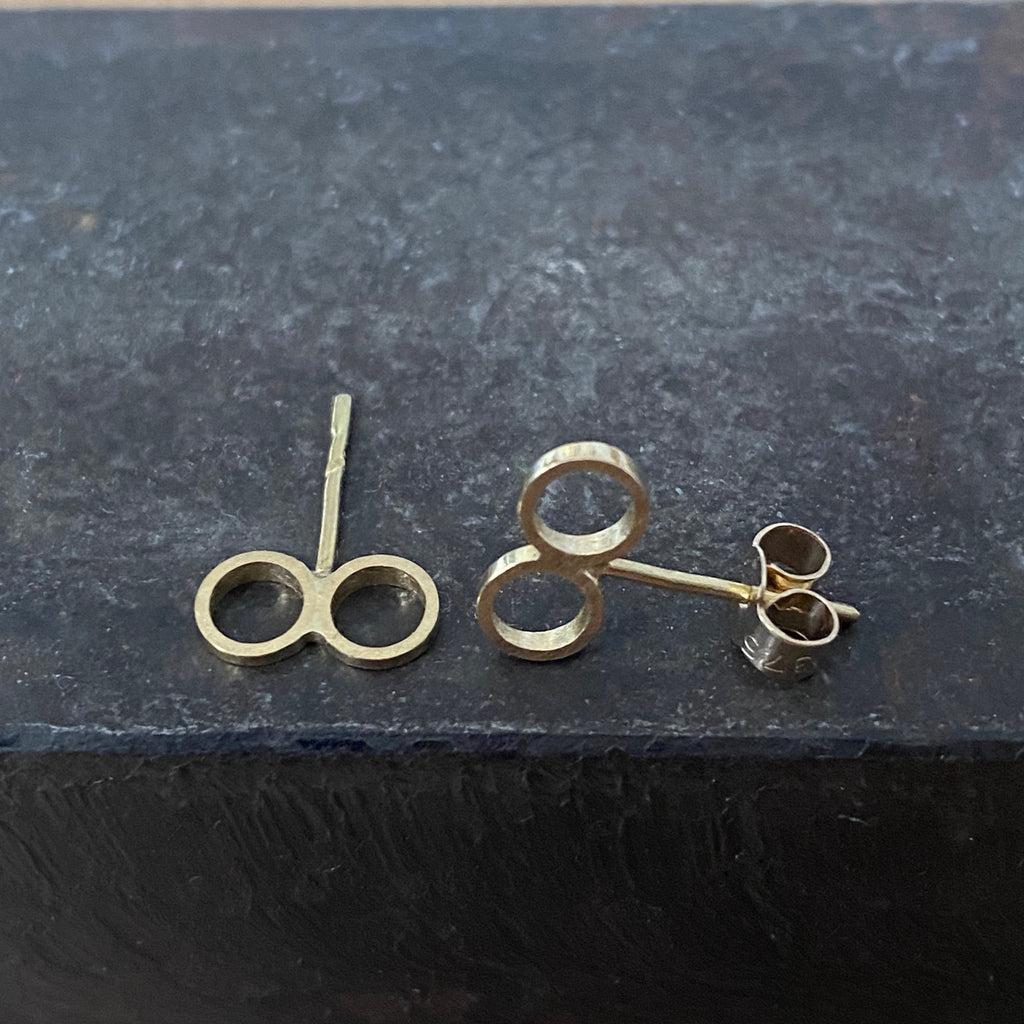 18ct Yellow Gold Double Circles