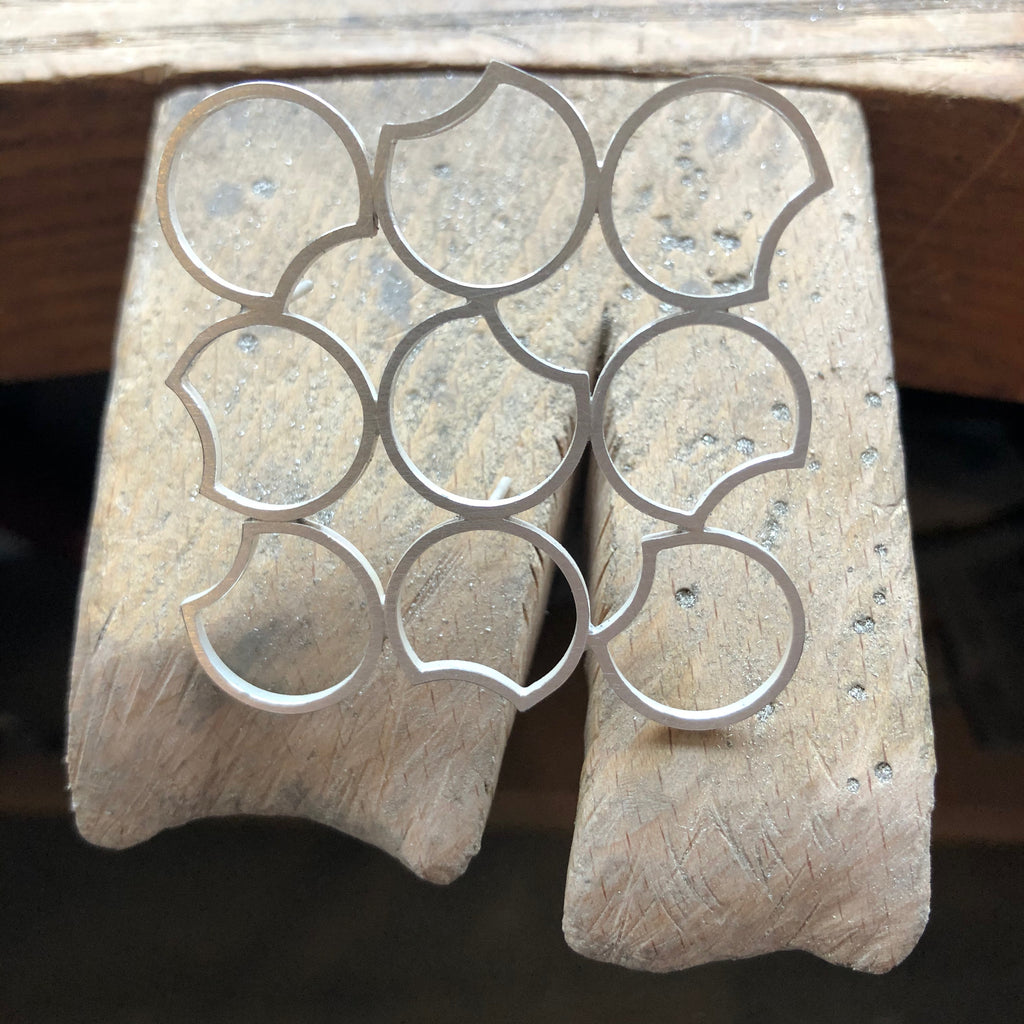 Circle Edit Silver Brooch