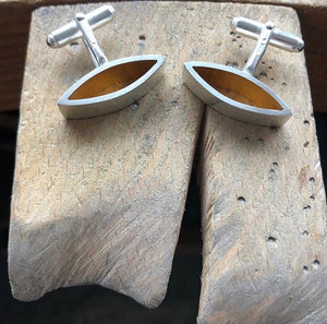 Signature Silver Lozenge Cufflinks