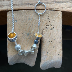 Silver & Gold Vermeil Handmade Beaded Necklace