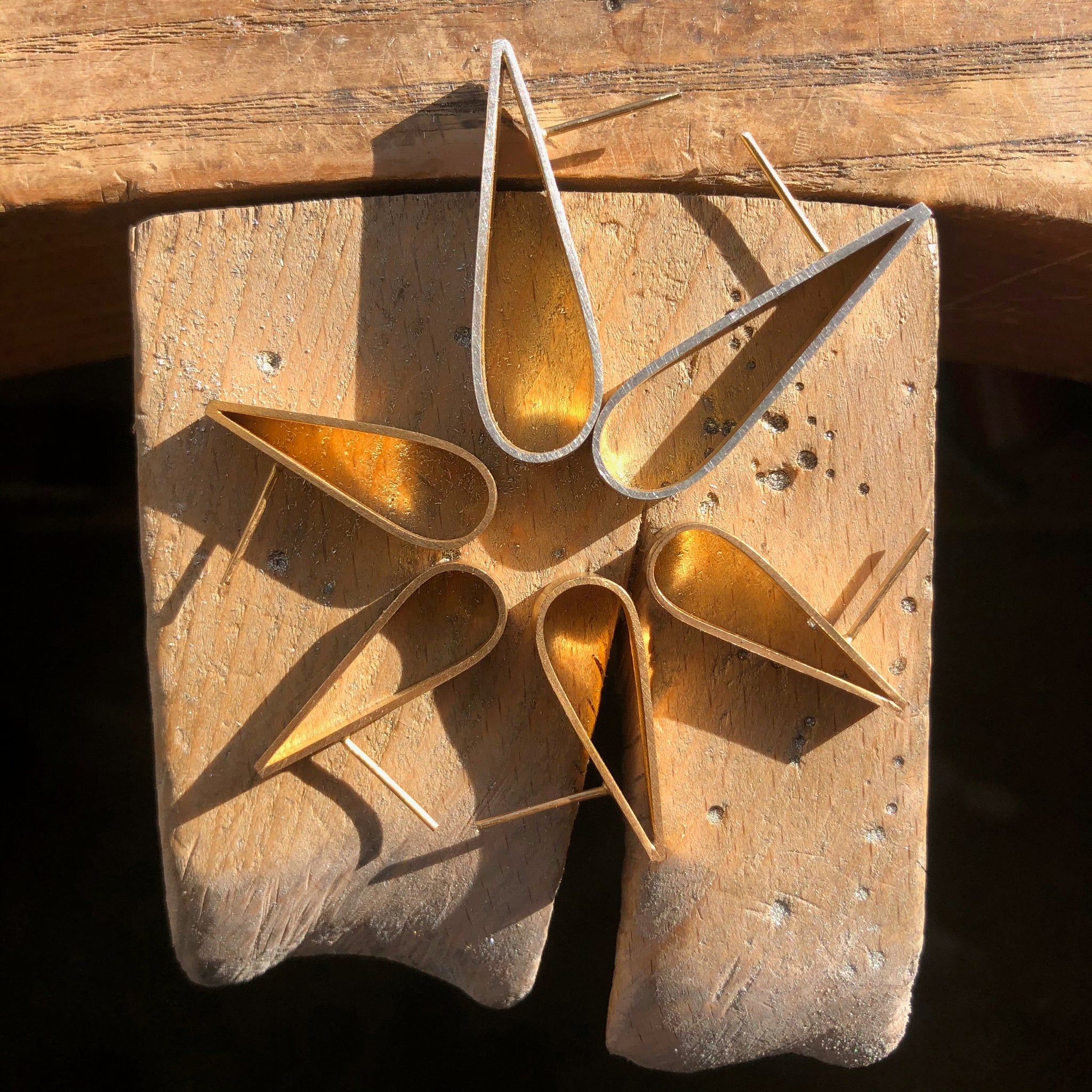 Long Pear Earrings