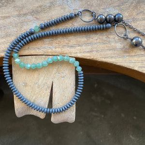 Bold Beaded Necklace, Aventurine