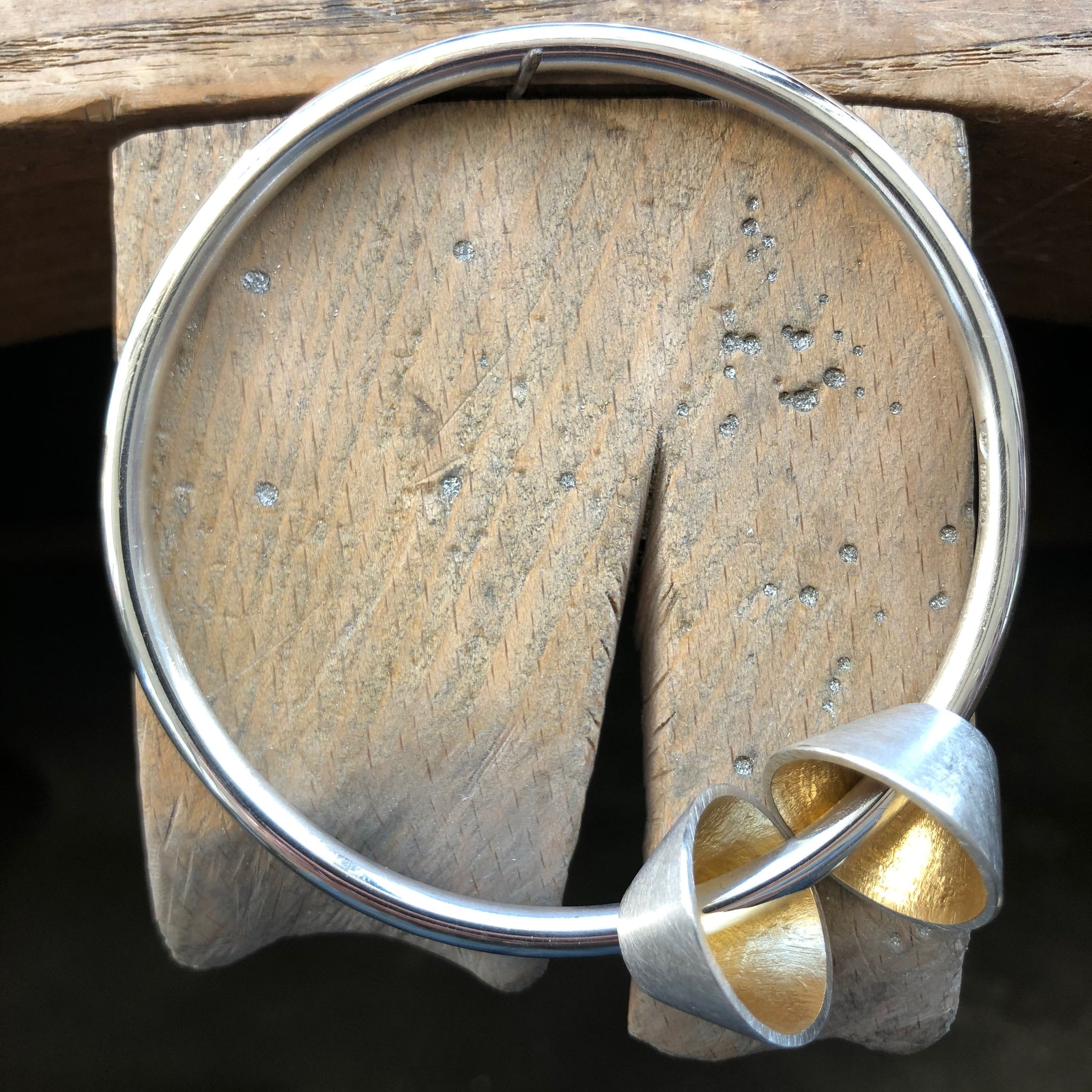 Classic Two Cone Element Bangle