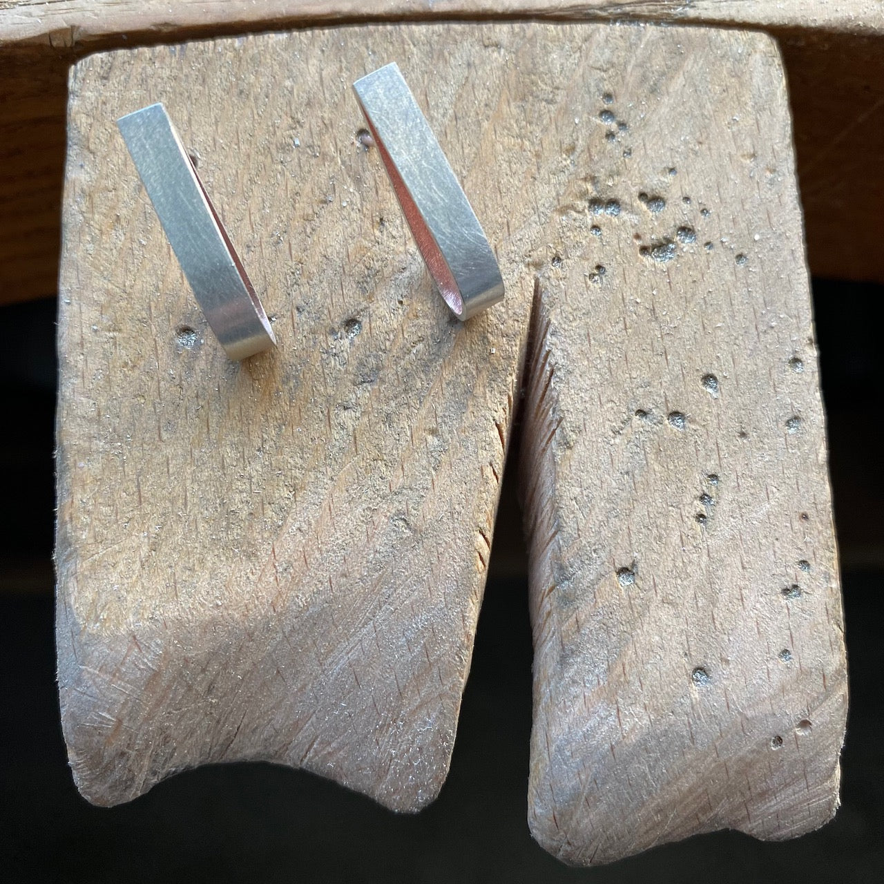Pear Earrings, with rose gold vermeil