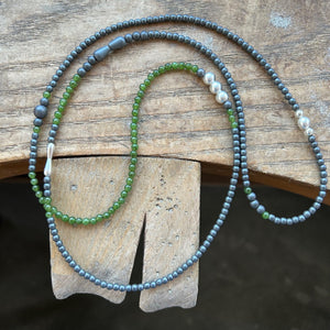 Long Beaded Necklace, Nephrite