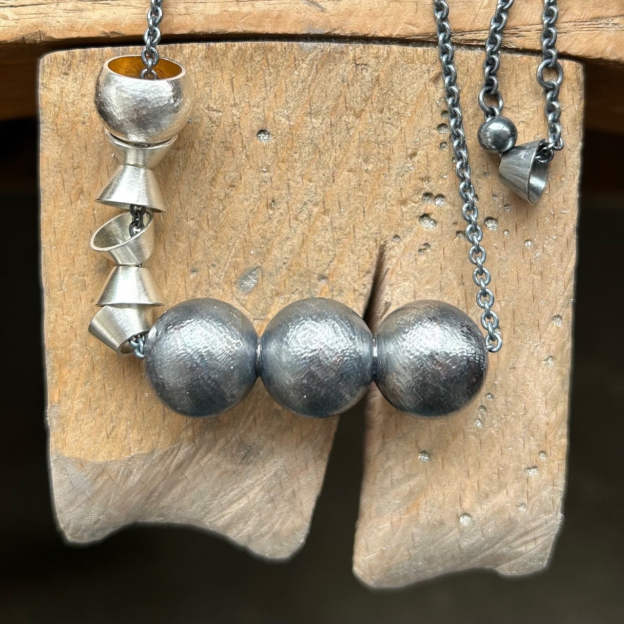 Silver Handmade Beaded Necklace