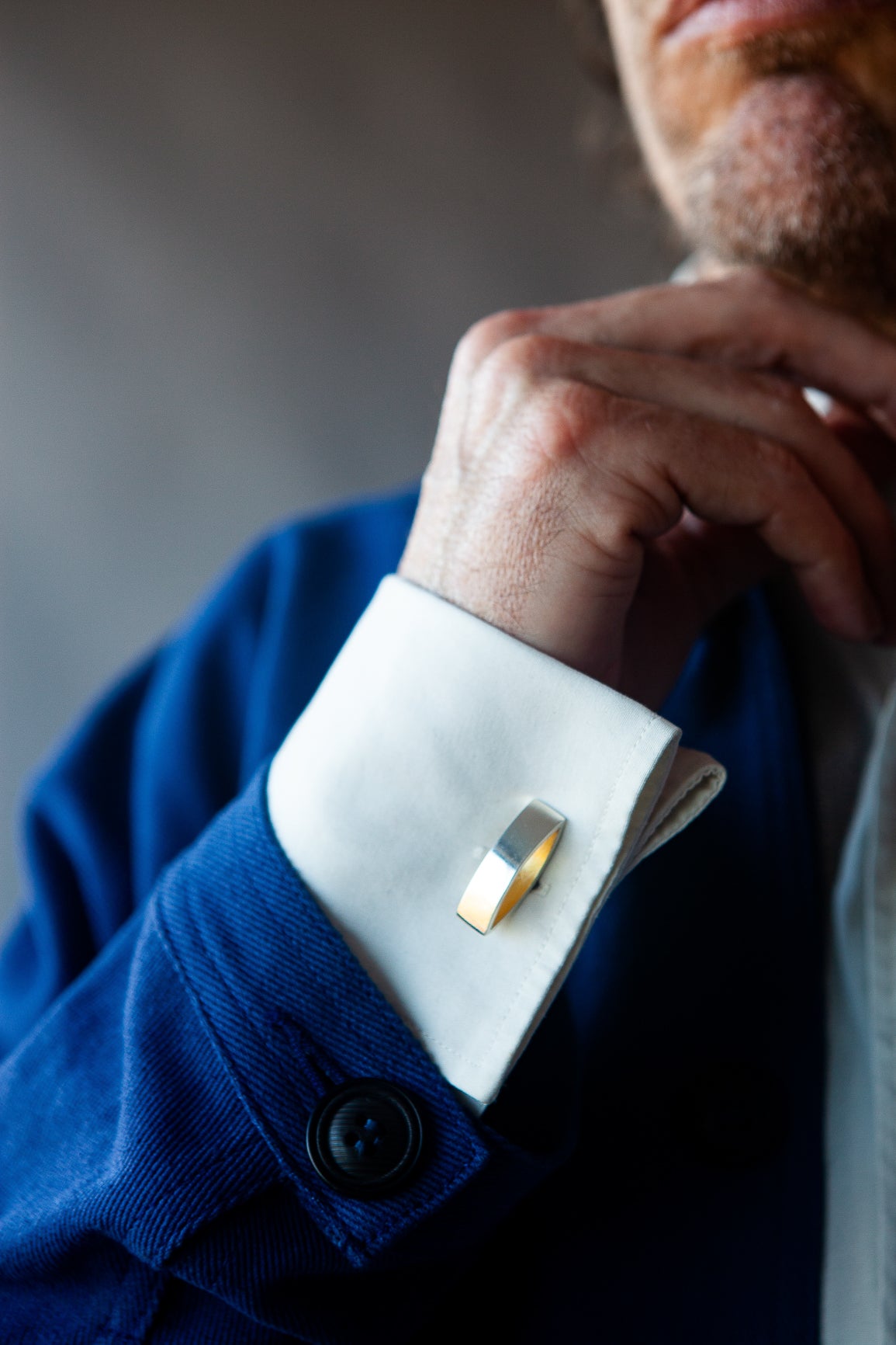Signature Silver Lozenge Cufflinks